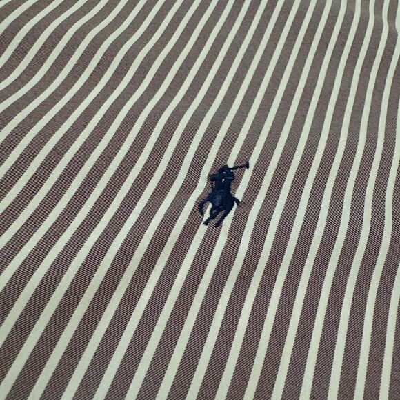 Polo Ralph Lauren Shirt Men’s XXLarge Striped Nylon Blend Button Down Pony Logo - Picture 3 of 9